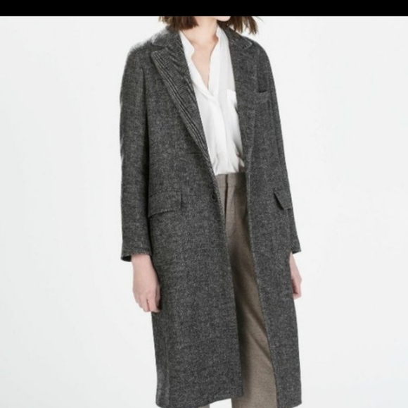 Zara Jackets & Coats Zara Woman Herringbone Wool Blend Trench Coat Poshmark